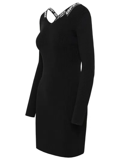 Shop Off-white Black Polyester Blend Dress