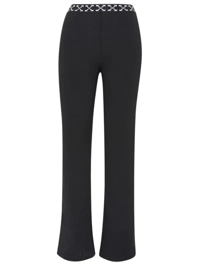 Shop Off-white Black Polyester Printed Pants