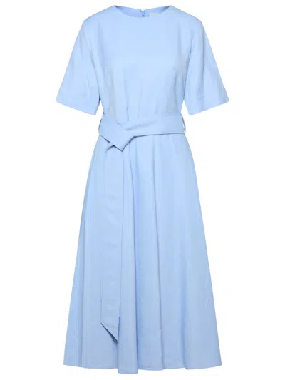 Shop P.a.r.o.s.h . 'raisa' Light Blue Linen Blend Dress