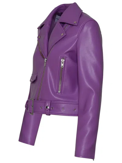 Shop Stand Studio Lilac Polyurethane Blend Esme Jacket In Violet