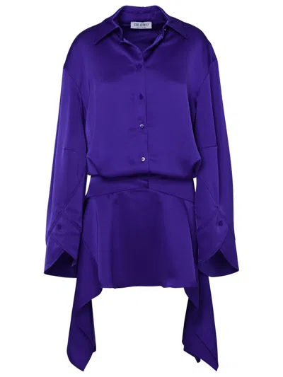 Shop Attico The  Purple Polyester Dress In Violet