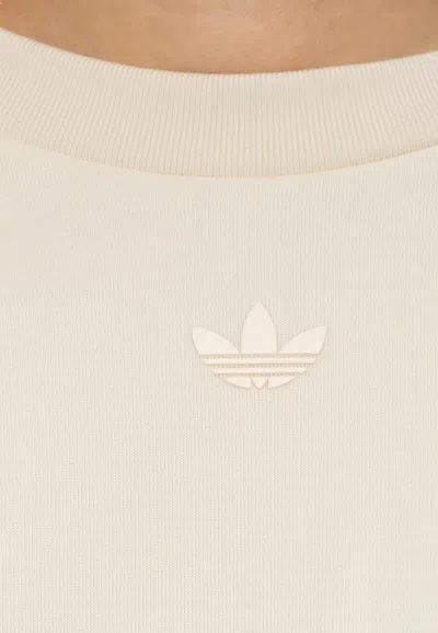 Shop Adidas Originals Adicolor Chunky 3-stripes Sweatshirt In White