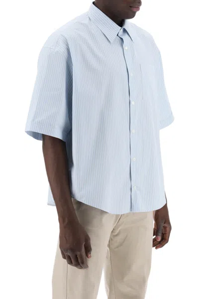 Shop Ami Alexandre Mattiussi Ami Paris Short-sleeved Striped Shirt Men In Multicolor