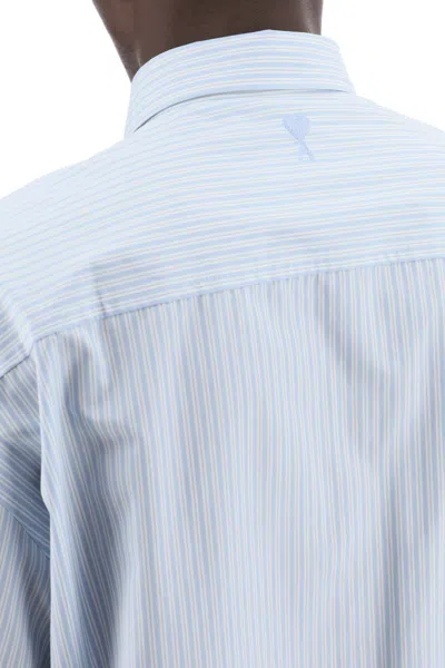 Shop Ami Alexandre Mattiussi Ami Paris Short-sleeved Striped Shirt Men In Multicolor