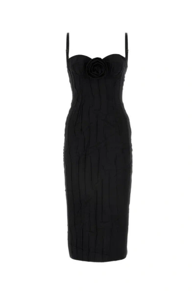 Shop Blumarine Woman Black Polyester Dress