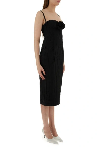 Shop Blumarine Woman Black Polyester Dress
