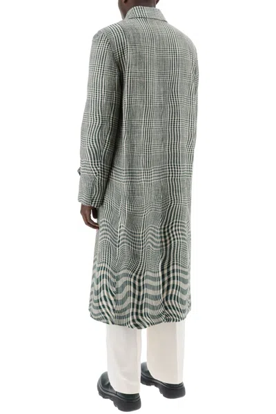 Shop Burberry Houndstooth Car Coat With Men In Multicolor