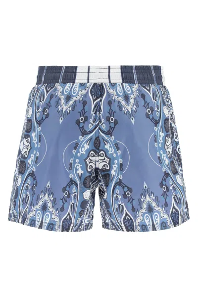 Shop Etro Paisley Print Swimtrunks Men In Multicolor