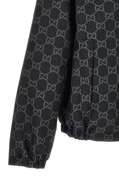 Shop Gucci Men 'gg' Reversible Jacket In Black