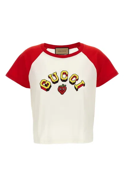 Shop Gucci Women Logo T-shirt In Multicolor