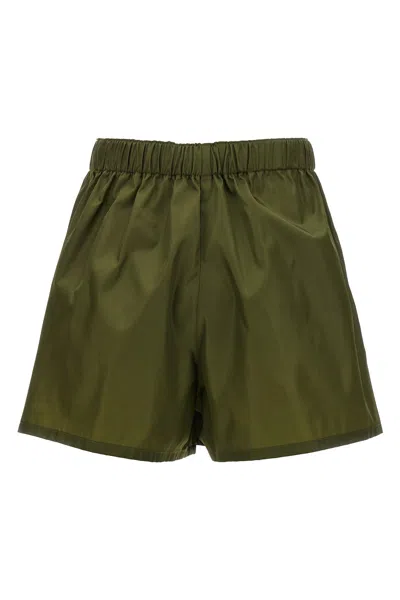 Shop Prada Women Re-nylon Shorts In Green