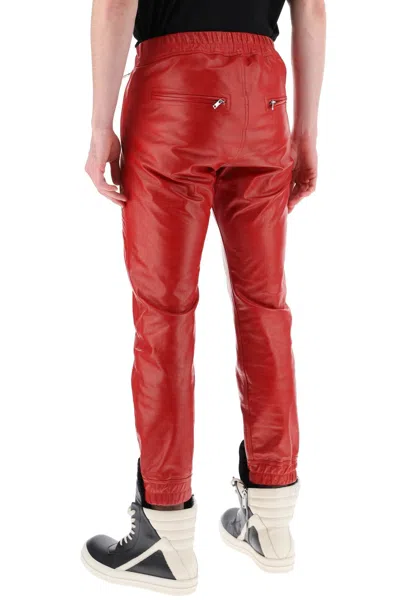 Shop Rick Owens Luxor Leather Pants For Men Men In Red