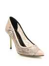 Nude Lace/Patent Leather