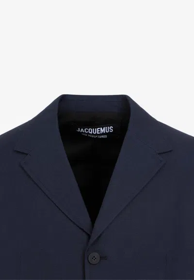 Shop Jacquemus Cabri Single-breasted Blazer In Blue