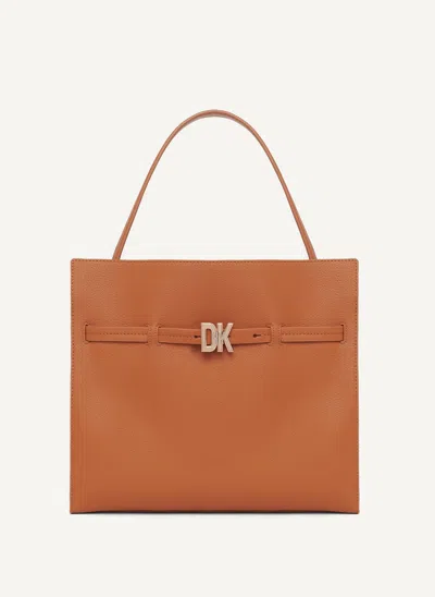 Shop Dkny Bushwick Medium Shoulder Bag In Brown