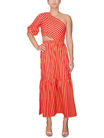 Shop Rachel Rachel Roy Womens Cotton One-shoulder Maxi Dress In Multi