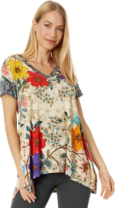 Shop Johnny Was Women Tee Archibal Drape Floral T-shirt In Multicolor