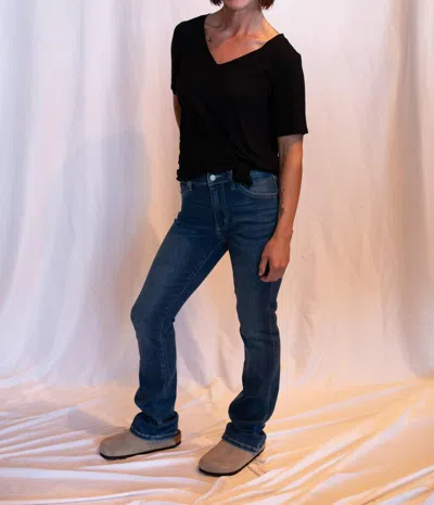 Kancan Faith Mid Rise Bootcut Jeans In Blue In Blue