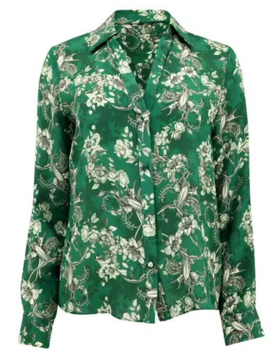 Shop Alice And Olivia Eloise Blouse In Central Park In Multi
