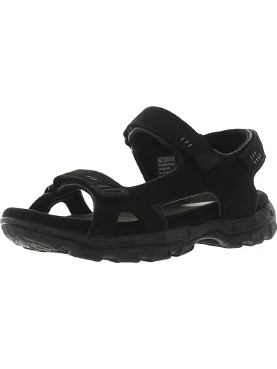 Shop Skechers Garver-louden Mens Velcro Slip On Slide Sandals In Black
