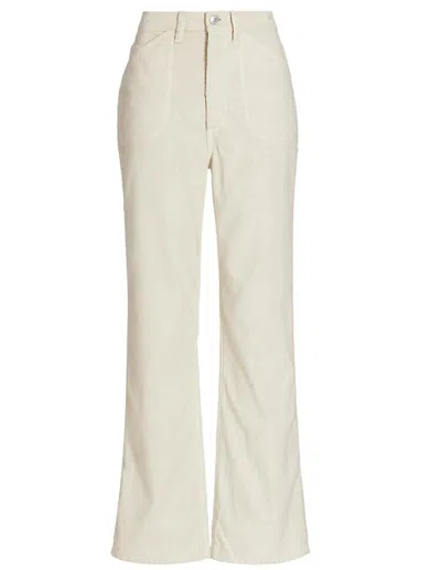 Shop Re/done Women's 70s Pocket Loose Flare Pants In Ivory