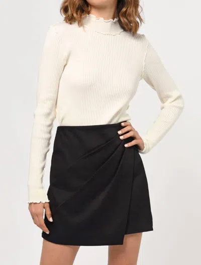 Shop Greylin Sarai Pleat Mini Skirt In Black