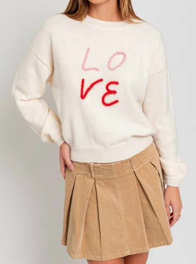 Shop Le Lis Love Sweater In Ivory In White