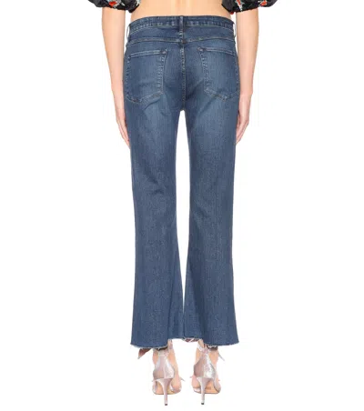 Shop 3x1 Women's W25 Midway Extreme Cropped Jeans Fringed Edges In Blue