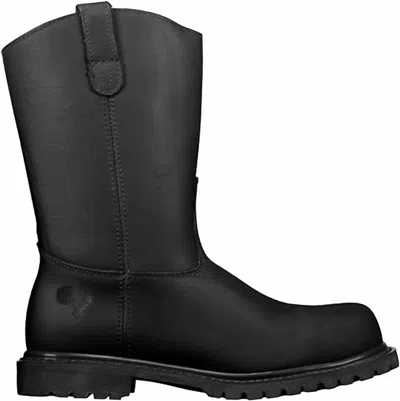 Shop Berrendo Men's Wellington Steel Toe Work Boots In Black
