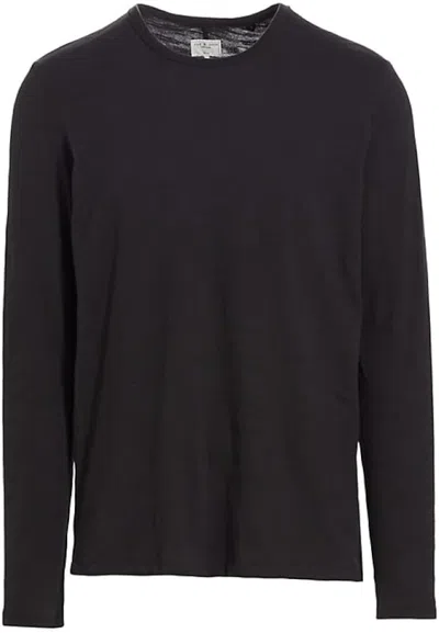 Shop Rag & Bone Men Classic Long Sleeve Tee Crew Neck Cotton Pullover T-shirt Black
