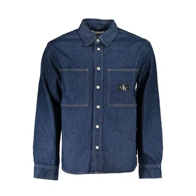 Shop Calvin Klein Cotton Men's Jacket In Blue