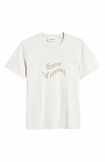 Shop Frame Waved Logo Tee In Ecru In White