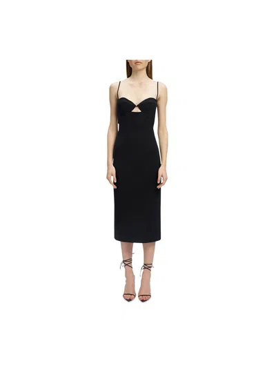 Shop Bardot Vienna Womens Open Back Long Cocktail And Party Dress In Black