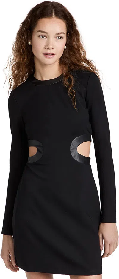 Shop Staud Women's Mini Long Sleeve Dolce Dress In Black