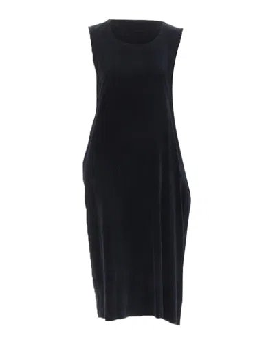 Shop Comme Des Garçons Vintage Comme Des Garcons 1980's Black Velvet Asymmetric Dropped Armhole Dress