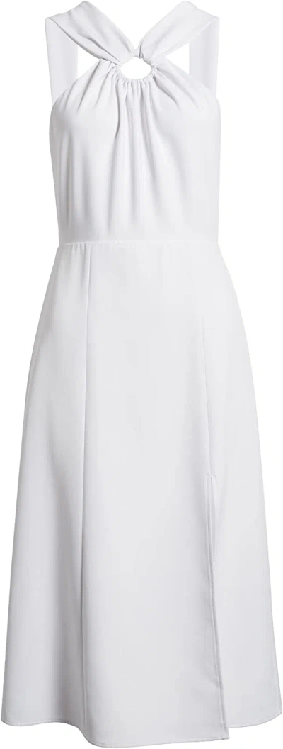 Shop French Connection Women's Ring Detail Crepe A-line Cocktail Dress In White