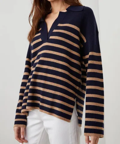 Shop Rails Harris Sweater In Camel/navy In Blue