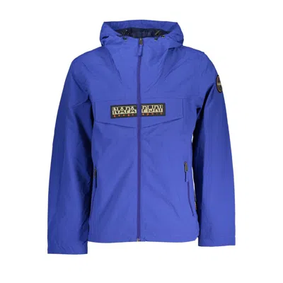 Shop Napapijri Polyester Men's Jacket In Blue