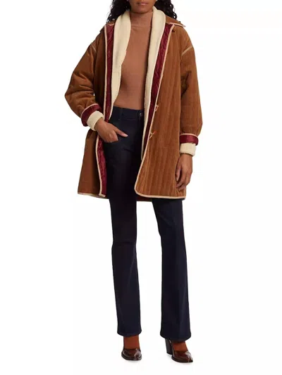 Shop The Great Parks Coat In Brasswood In Multi