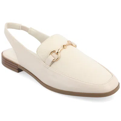 Journee Collection Lainey Slingback Flat In White