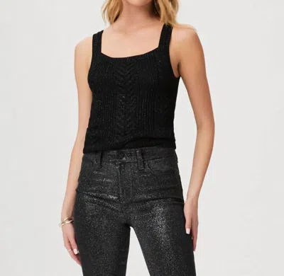 Shop Paige Yuka Sweater Tank Top In Black Sparkle In Multi