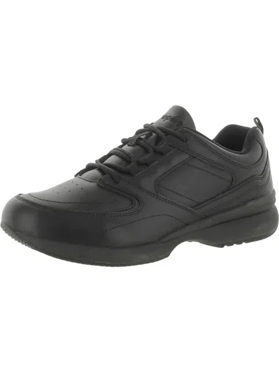 Shop Propét Lifewalker Sport Womens Leather Fitness Athletic And Training Shoes In Black