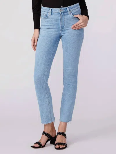 Shop Paige Cindy With Raw Hem Jean In Park Ave In Multi
