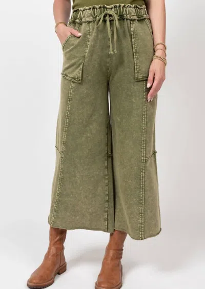 Shop Ivy Jane Leah Wide Leg Pants In Olive In Green