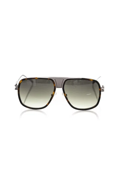 Frankie Morello Brown Metallic Fibre Sunglasses In Brown