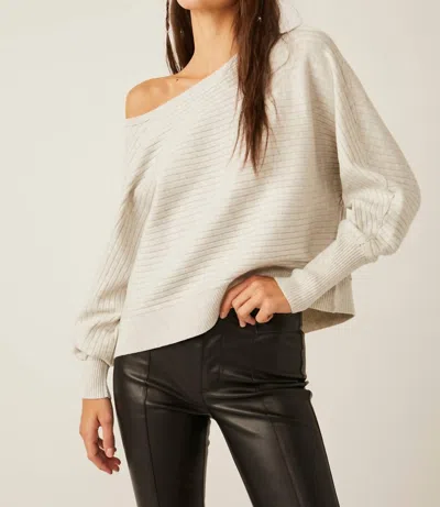 Shop Free People Sublime Pullover In White Heather In Beige