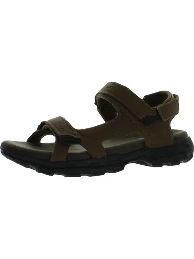 Shop Skechers Garver-louden Mens Velcro Slip On Slide Sandals In Brown