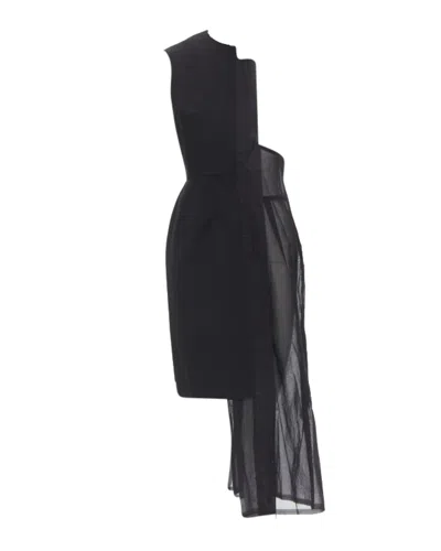 Shop Comme Des Garçons Runway Comme Des Garcons Vintage 1988 Black Sheer Deconstructed Dress