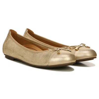 Shop Vionic Minna Ballet Flat - Wide Width In Gold Metallic Snake In Multi