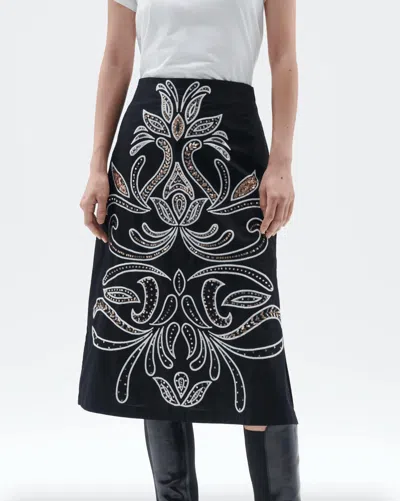 Shop Figue Sloane Skirt In Black